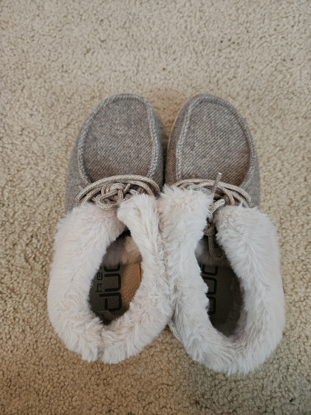 Hey Dude Faux Fur Lined Shoes – Tan Womens 7